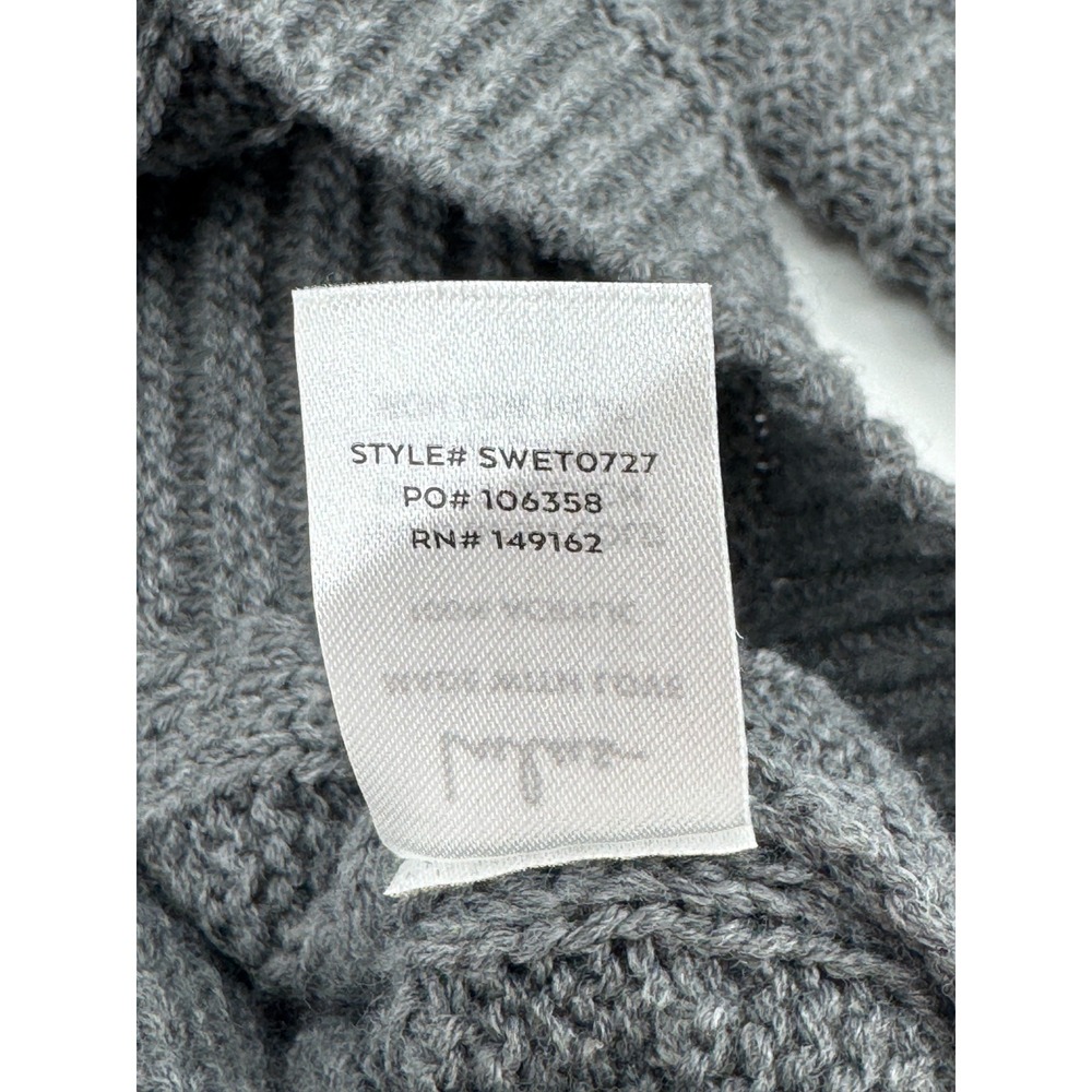 Lulus Sweater Womens XS Gray Cable Knit Turtleneck Cropped Cozy Warm Winter - Picture 11 of 12